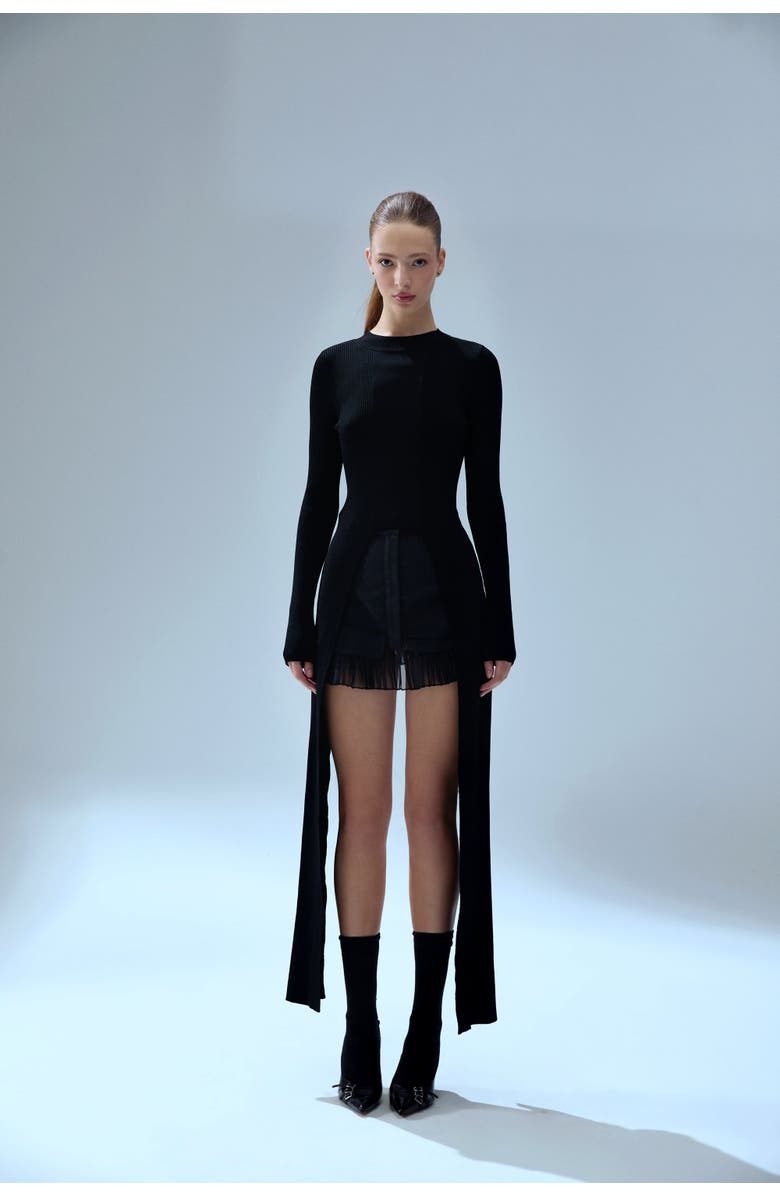 PCFG Tailed Knit Top, Alternate, color, Black