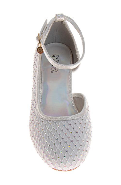 Badgley Mischka Collection Kids' Ankle Strap Half D'orsay Pump In White