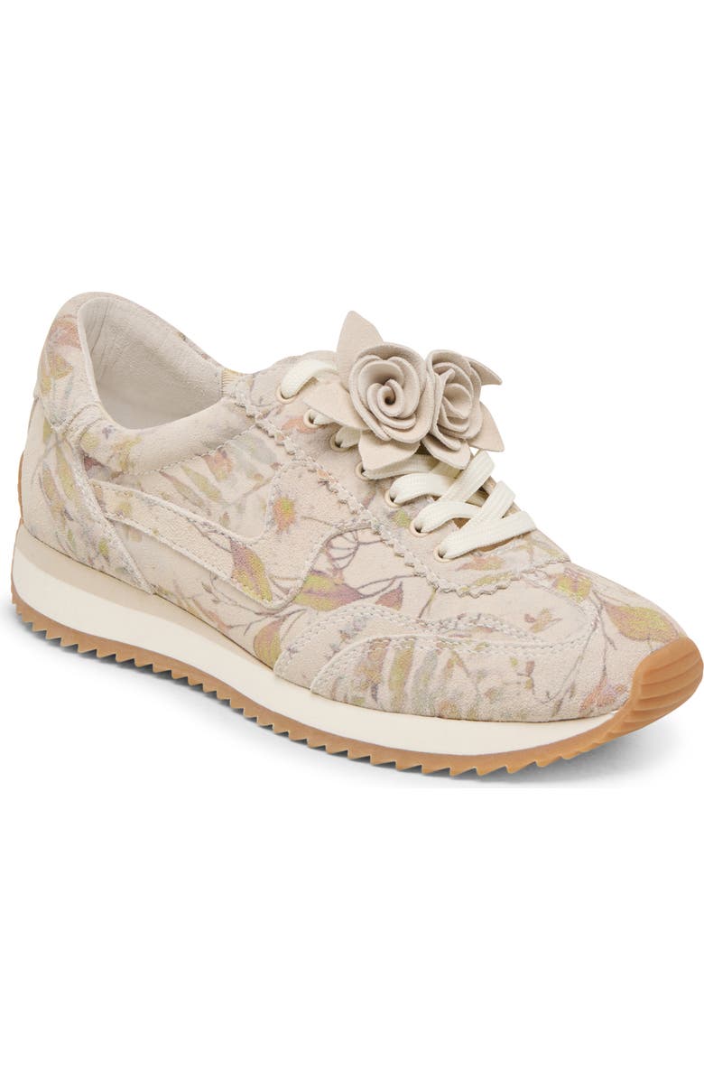 Dolce Vita Floral Sneaker, Main, color, Sand Floral Suede