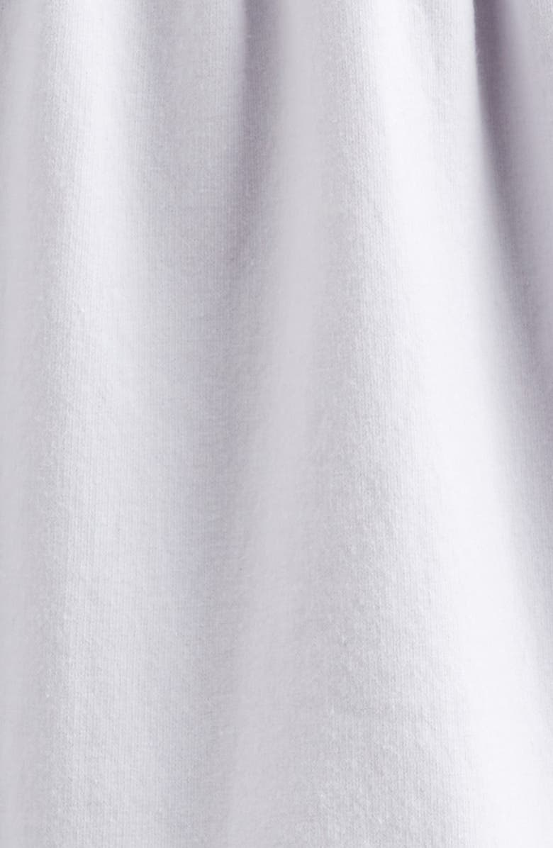 Nordstrom Ruffle Detail Fleece Romper, Alternate, color, Purple Hint Ingrid Floral