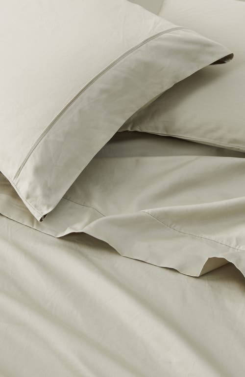 Verlee Cotton Sateen Sheet Set In Sage Green