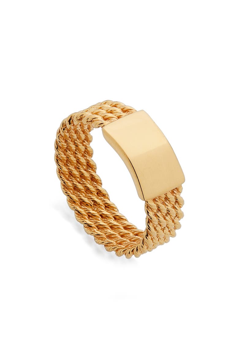 Corda Ring, Main, color, YELLOW GOLD