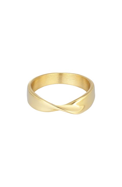 18K Gold Plated Twisted Band Ring