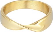 Adornia 18K Gold Plated Twisted Band Ring