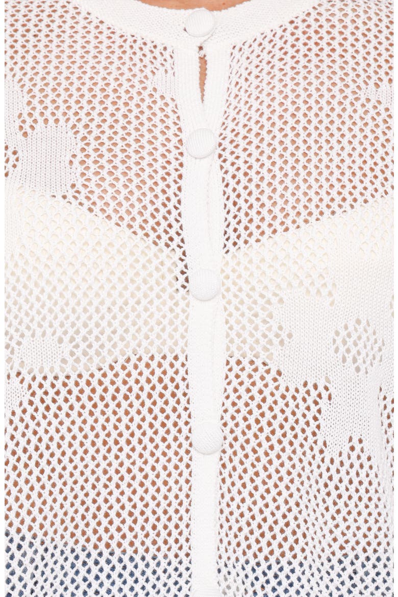 Maddox Open Stitch Cardigan, Alternate, color, WHITE