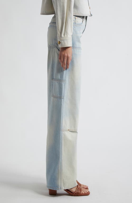 Shop Ulla Johnson The Olympia Wide Leg Carpenter Jeans In Cielo