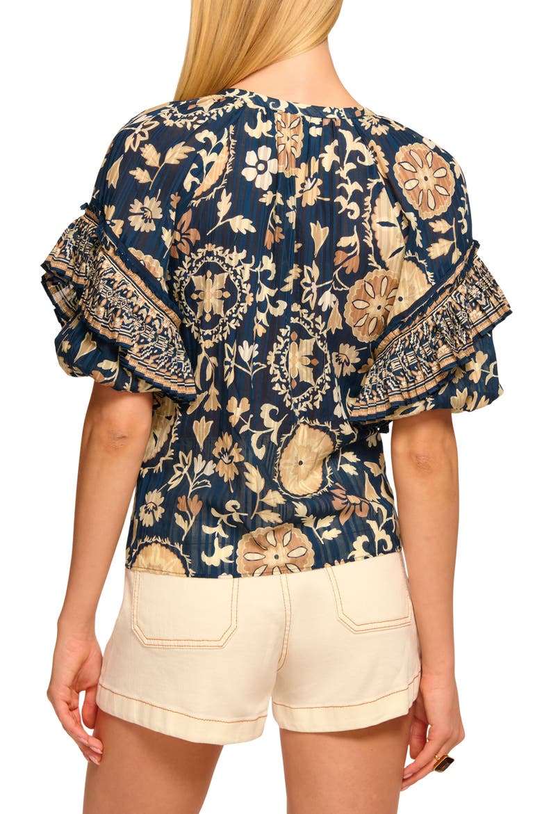 Rebeca Mixed Print Cotton Blend Top, Alternate, color, NEUTRAL MAYA COMBO