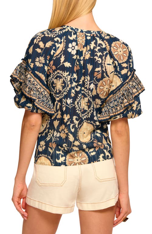 Ramy Brook Rebeca Mixed Print Cotton Blend Top In Multi