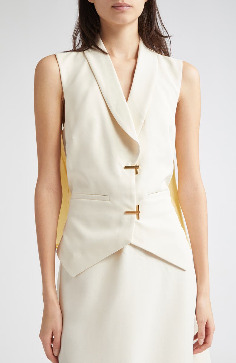 Stine Goya Tailored Handkerchief Hem Dress, Alternate, color, Ivory / Cornsilk