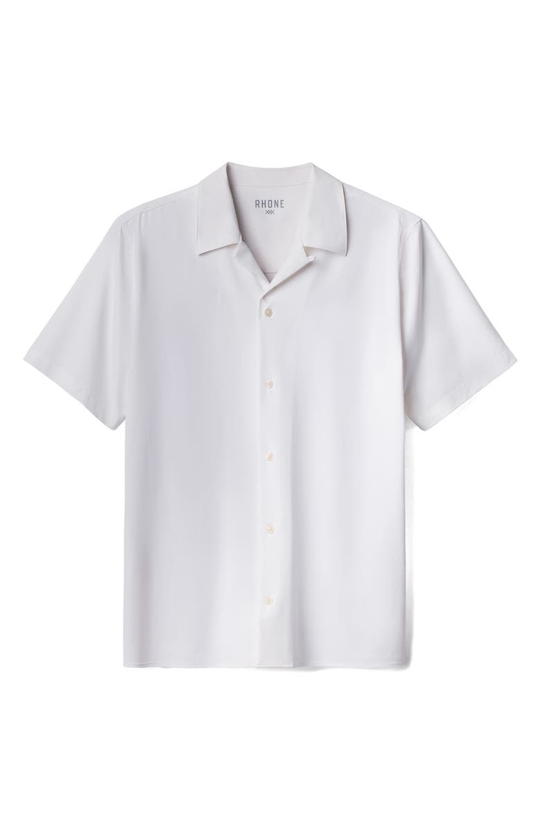 Rhone State of Mind Performance Camp Shirt, Alternate, color, Bright White