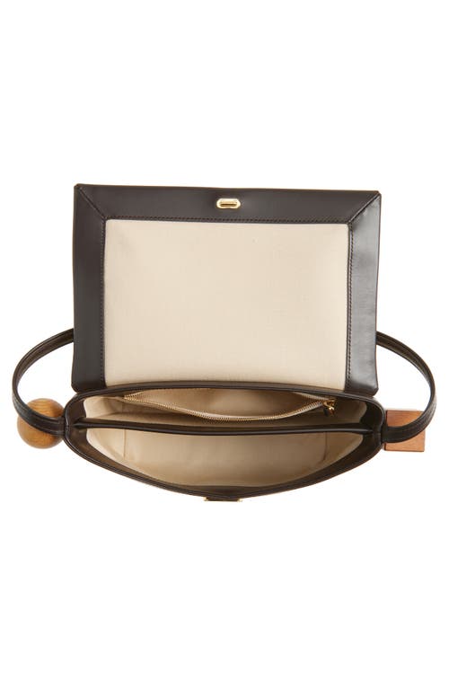 Jacquemus Le Rond Geometric Raffia Shoulder Bag In Natural/dark Brown 1ff