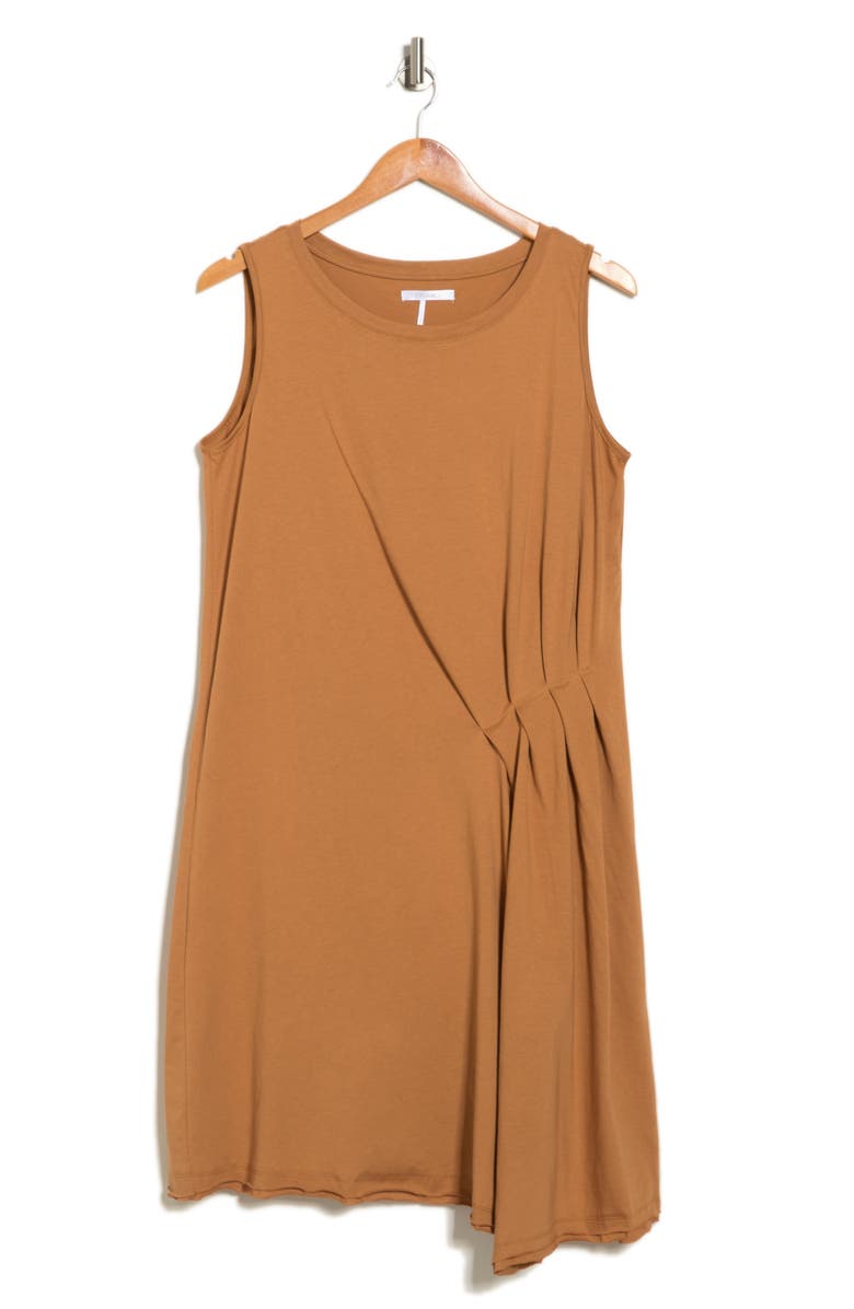 STITCHDROP Pleated Asymmetrical Hem Sleeveless Dress, Alternate, color,