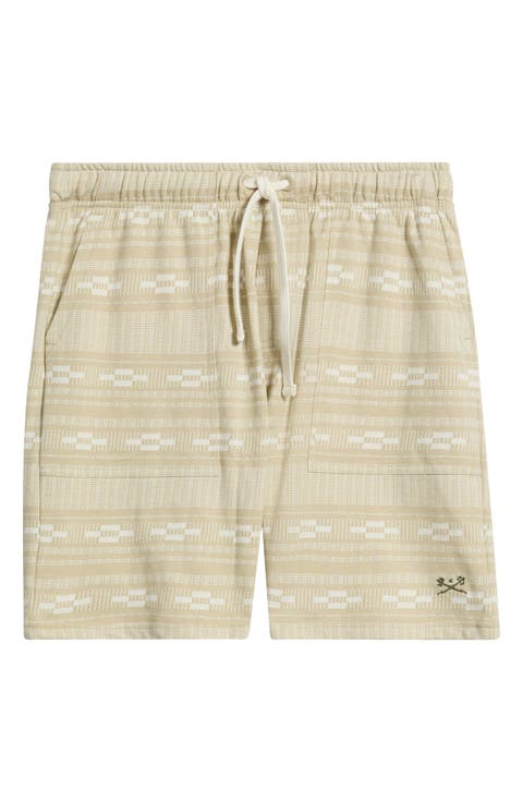 Cyrus Stripe French Terry Drawstring Shorts