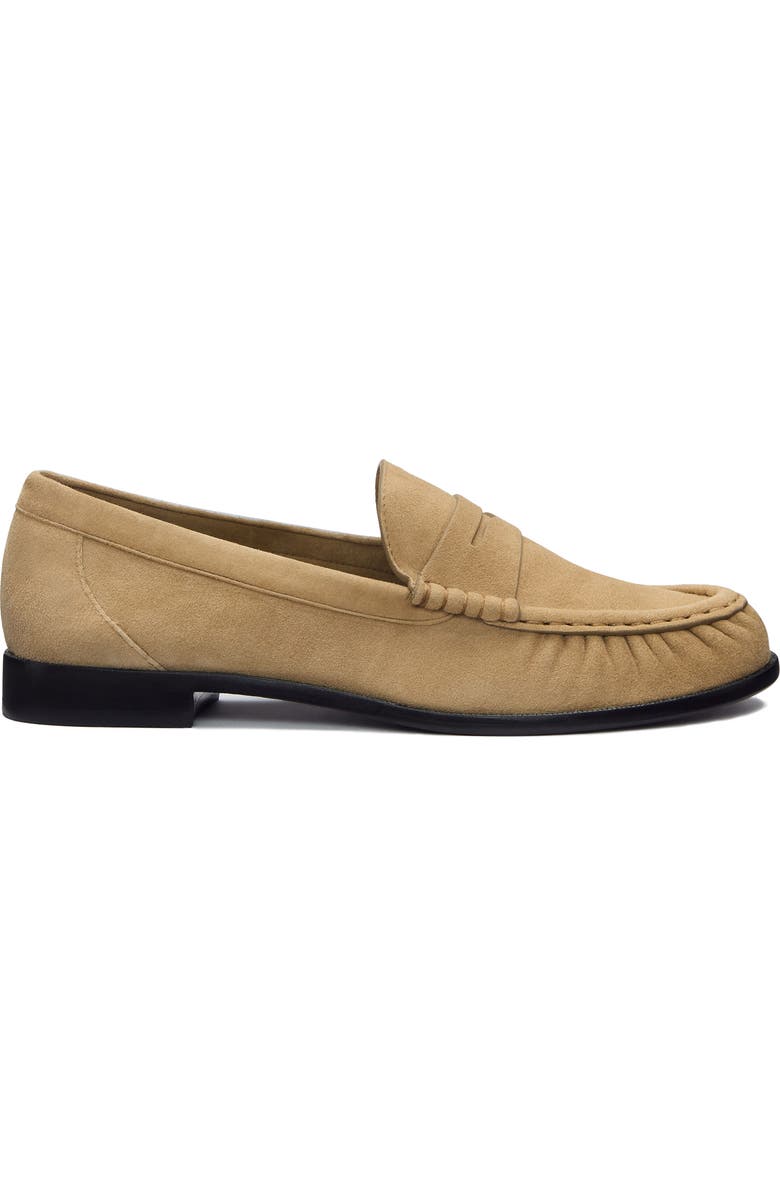 Reformation Francine Ruched Loafer, Alternate, color, Hazel Suede