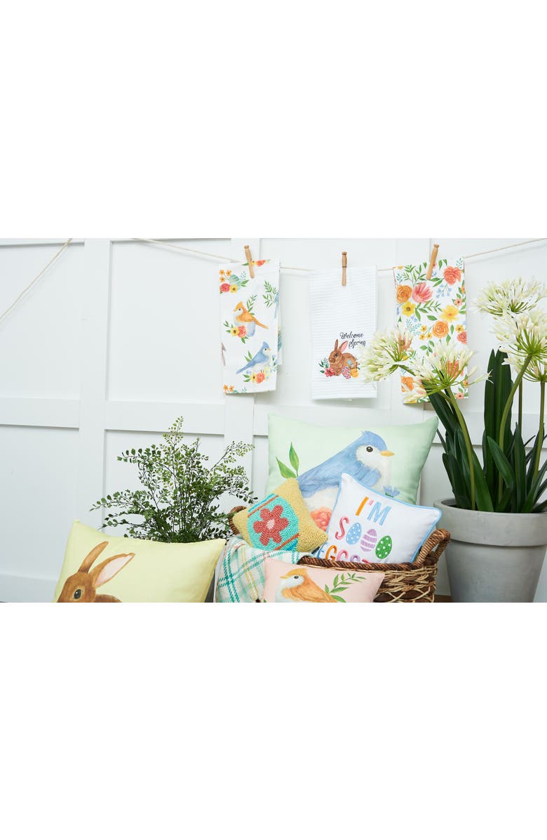 C&F Home 50" x 60" Bunny Trail Plaid Spring Easter Themed Accent Throw Blanket, Alternate, color, Blue