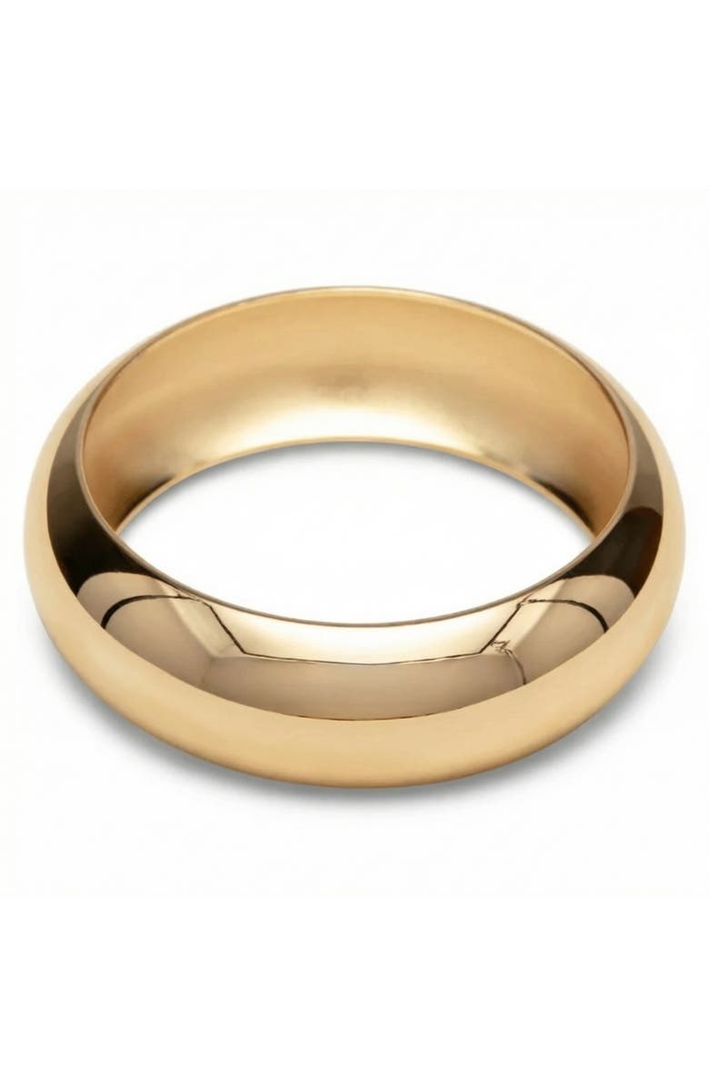 Bliss Diamond Heavy Weight Thick 1" 18k Gold Plated Bangle, Main, color, 18K Yellow Gold