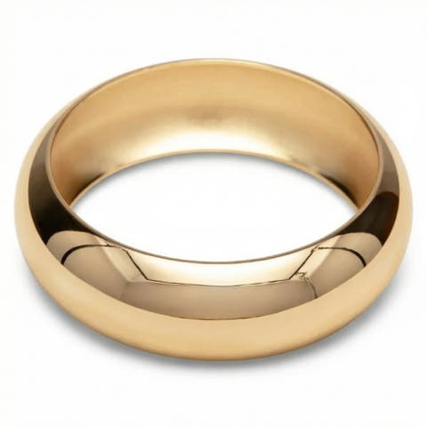 Heavy Weight Thick 1" 18k Gold Plated Bangle