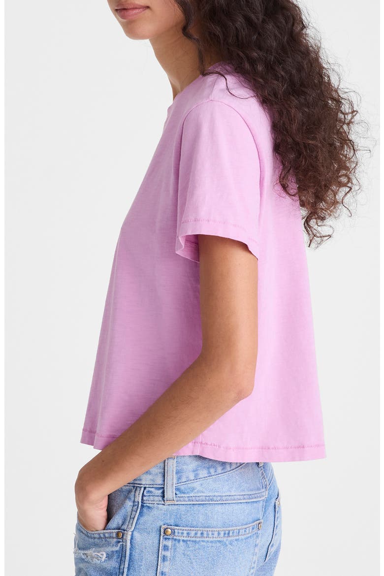 Boxy Crop Cotton Slub T-Shirt, Alternate, color, WARM WISTERIA