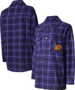 College Concepts Women's College Concepts Purple/Black Phoenix Suns Boyfriend Button-Up Nightshirt