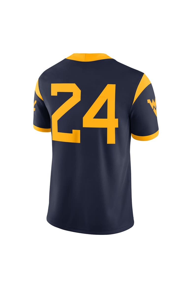Men's Nike #24 Navy West Virginia Mountaineers Game Jersey, Alternate, color, Navy