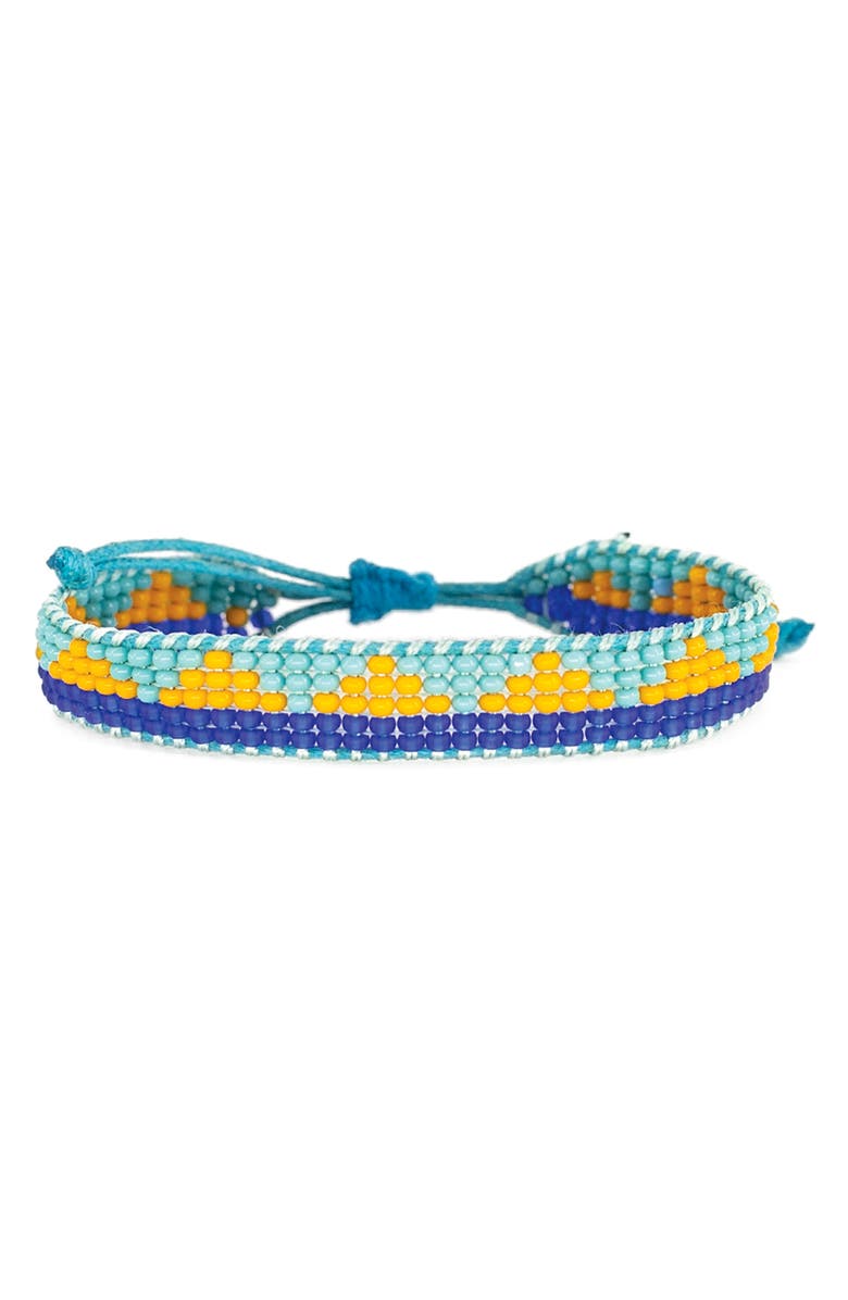 Ubuntu Life Triangle Beaded Bracelet, Main, color, 