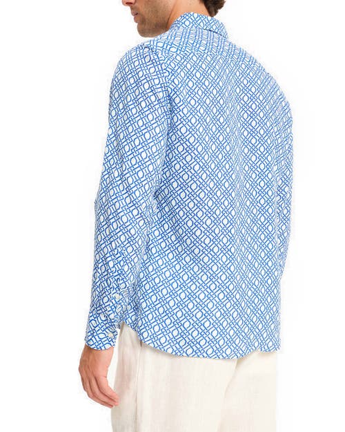 Peninsula Swimwear Giglio Linen Shirt In Blue