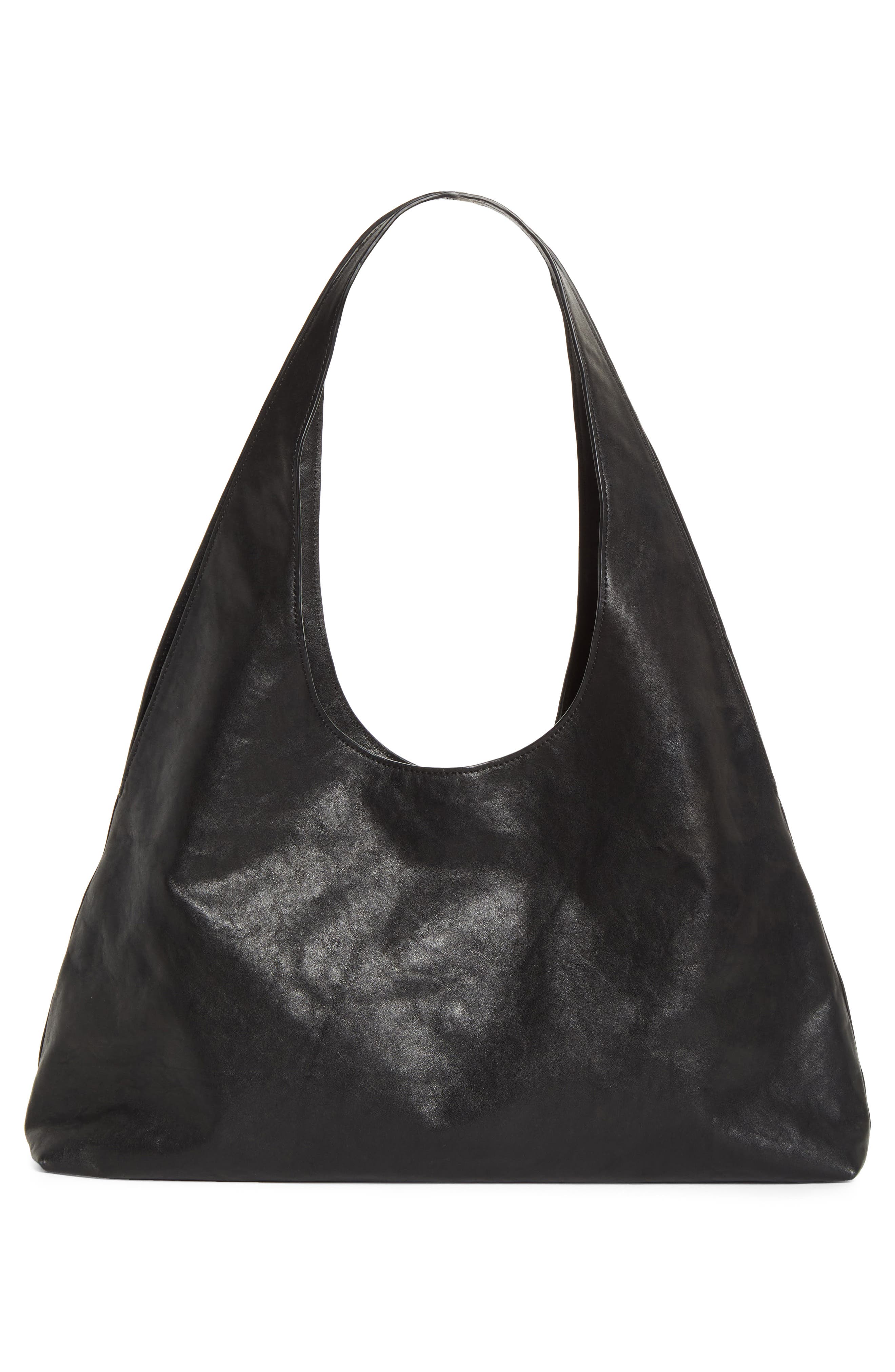 Alexander Wang Medium Pike Leather Hobo Bag, Alternate, color, Black