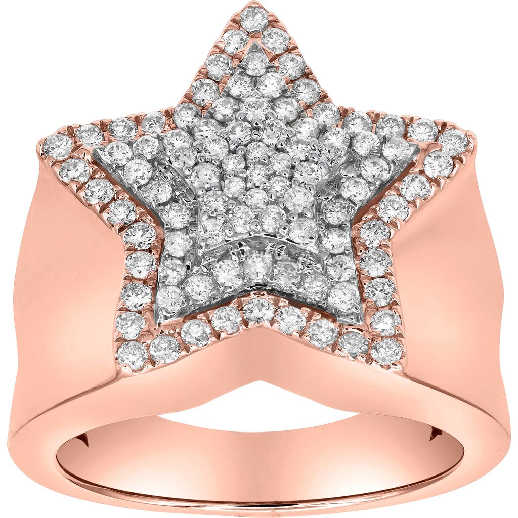 Luvmyjewelry Star Studded Bling 14k Rose Gold 3 Layered Star Ring In 14k Rose Gold