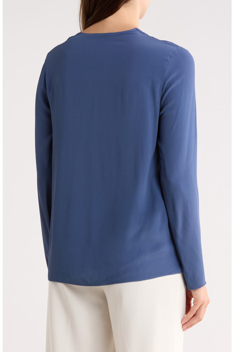Tie Neck Top, Alternate, color, BLUE