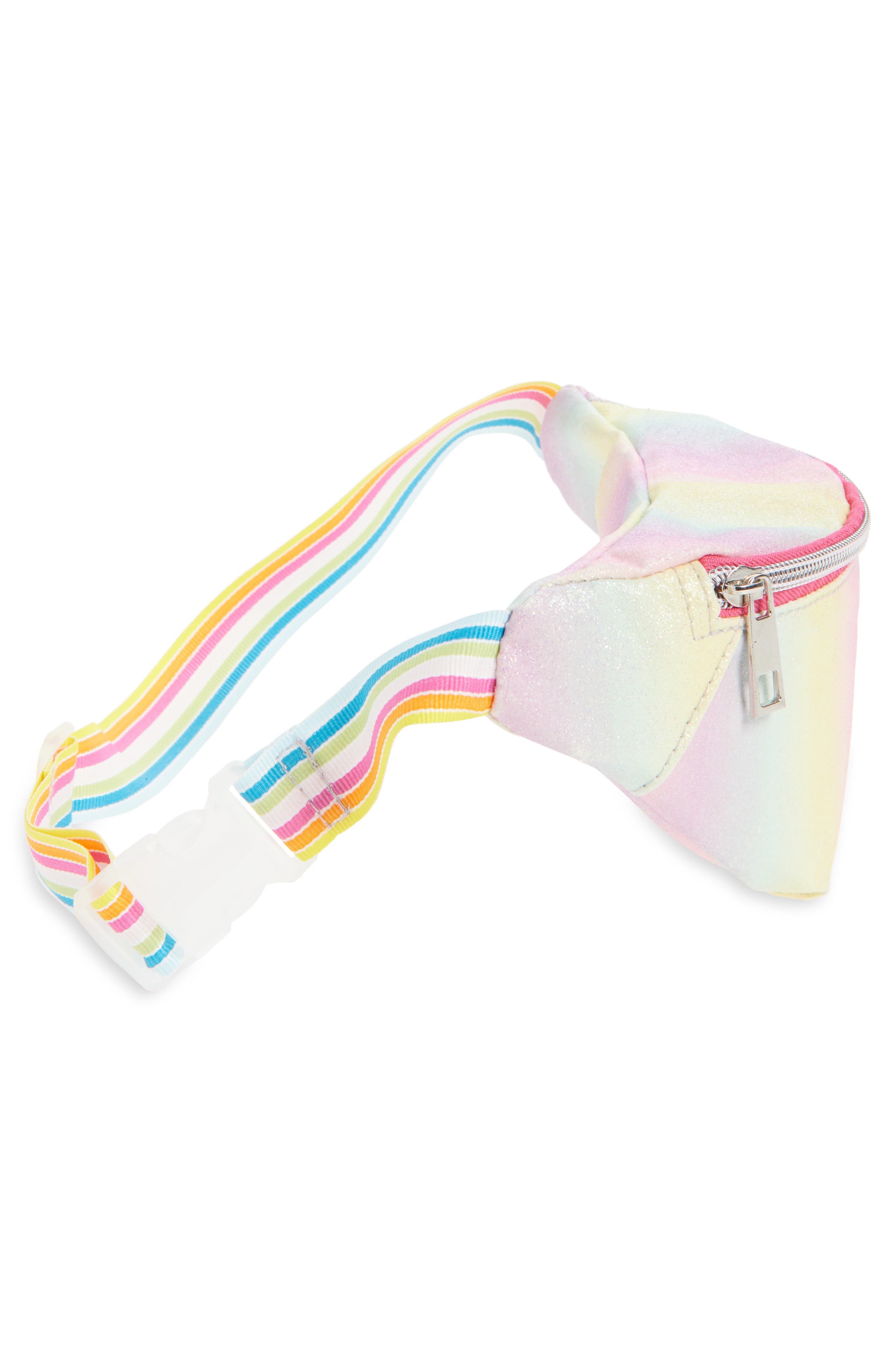 Ruby & Ry Kids' Glitter Belt Bag, Alternate, color, Pink/ White Multi