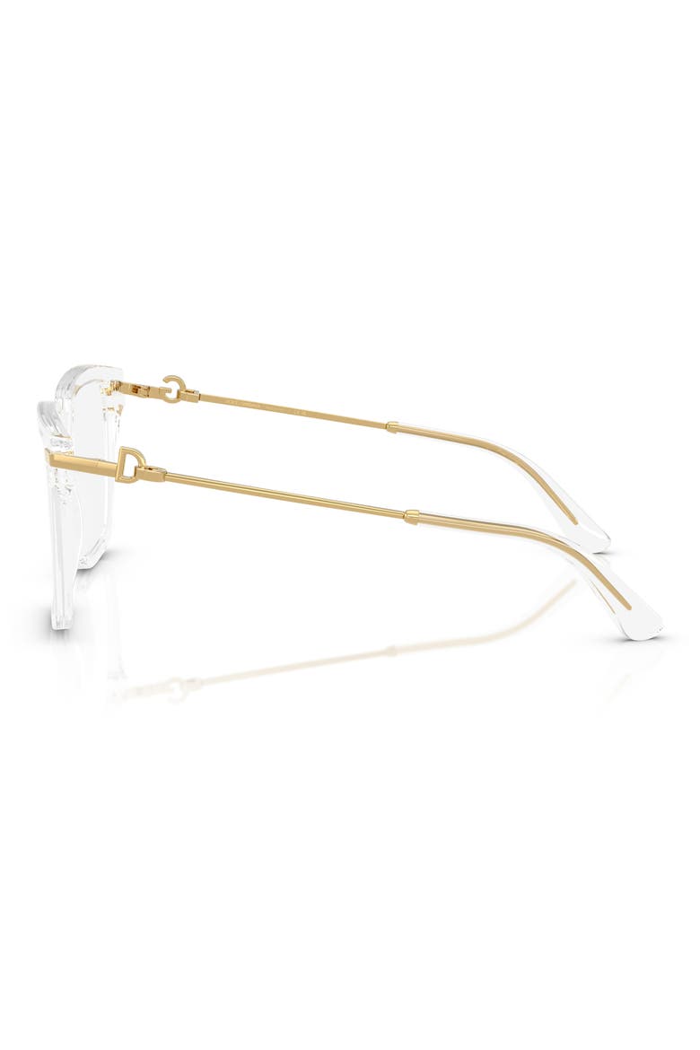56mm Square Optical Glasses, Alternate, color, CRYSTAL