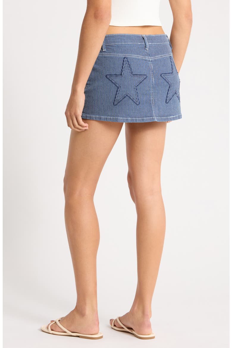 Pinstripe Denim Miniskirt, Alternate, color, DENIM STRIPE