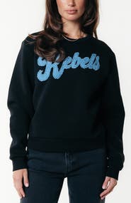 Colourful Rebel Denim Patch Relaxed Sweat