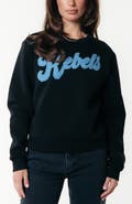 Colourful Rebel Denim Patch Relaxed Sweat