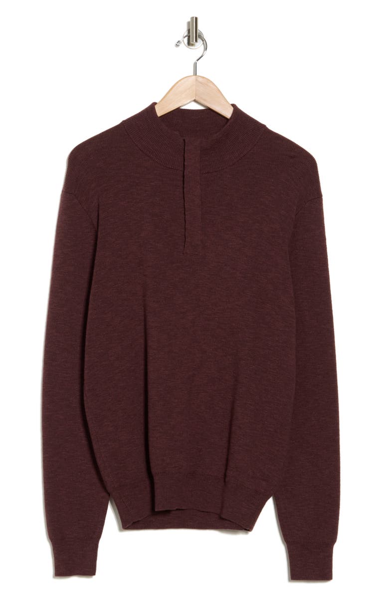 WESTZEROONE Neige Half Zip Pullover, Alternate, color, Bordeaux