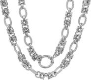 STEELTIME Stainless Steel Cluster Chain Necklace
