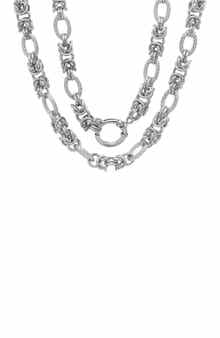 Stainless Steel Cluster Chain Necklace