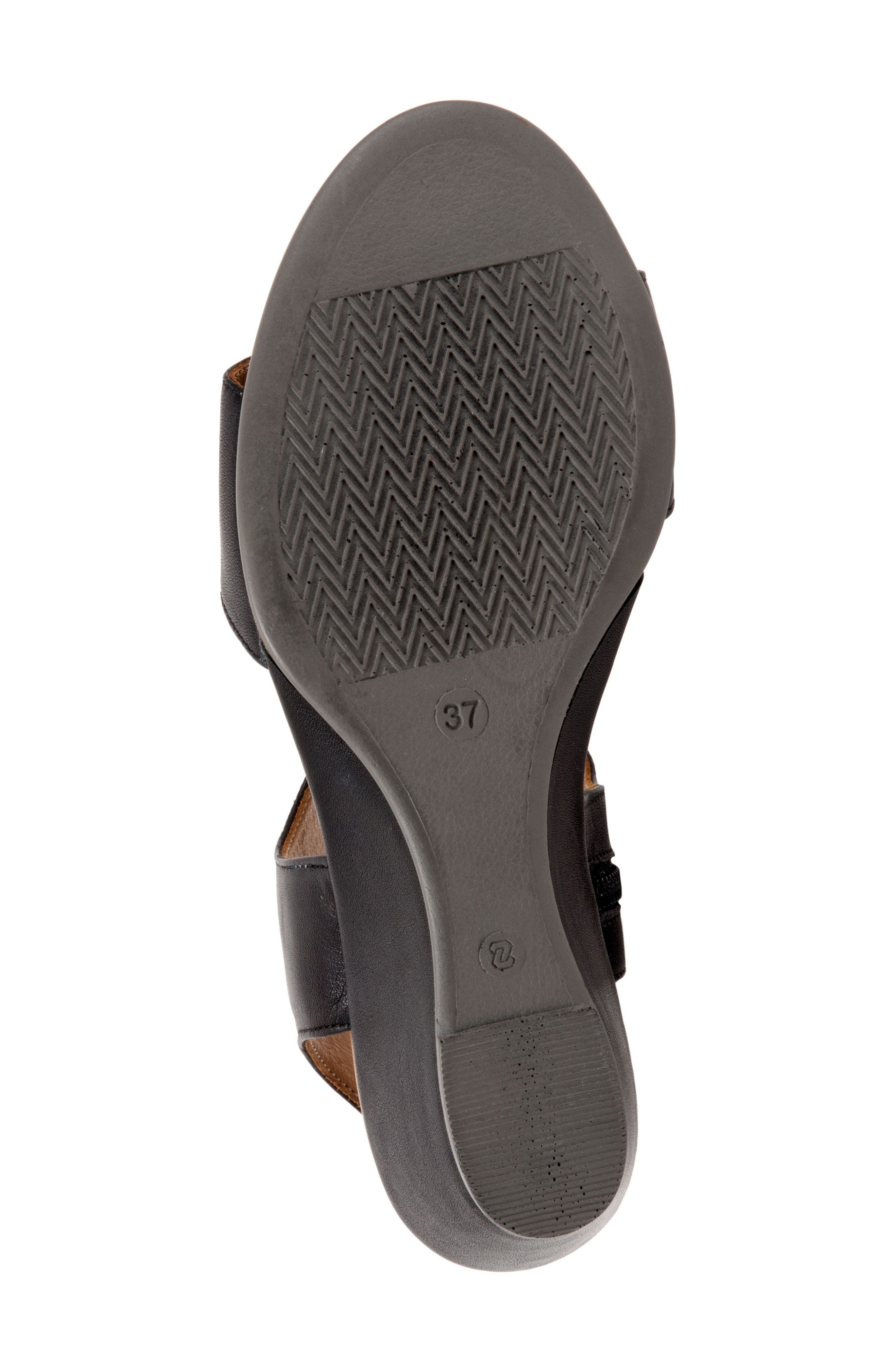 Bueno Ida Wedge Sandal, Alternate, color, Black Leather