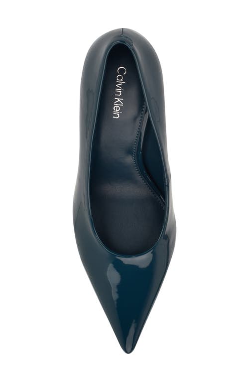 Calvin Klein Leciey Pointed Toe Pump In Green
