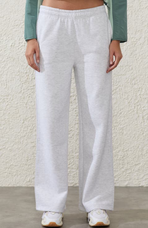 Women's Active Plush Essential Straight Leg Sweatpant