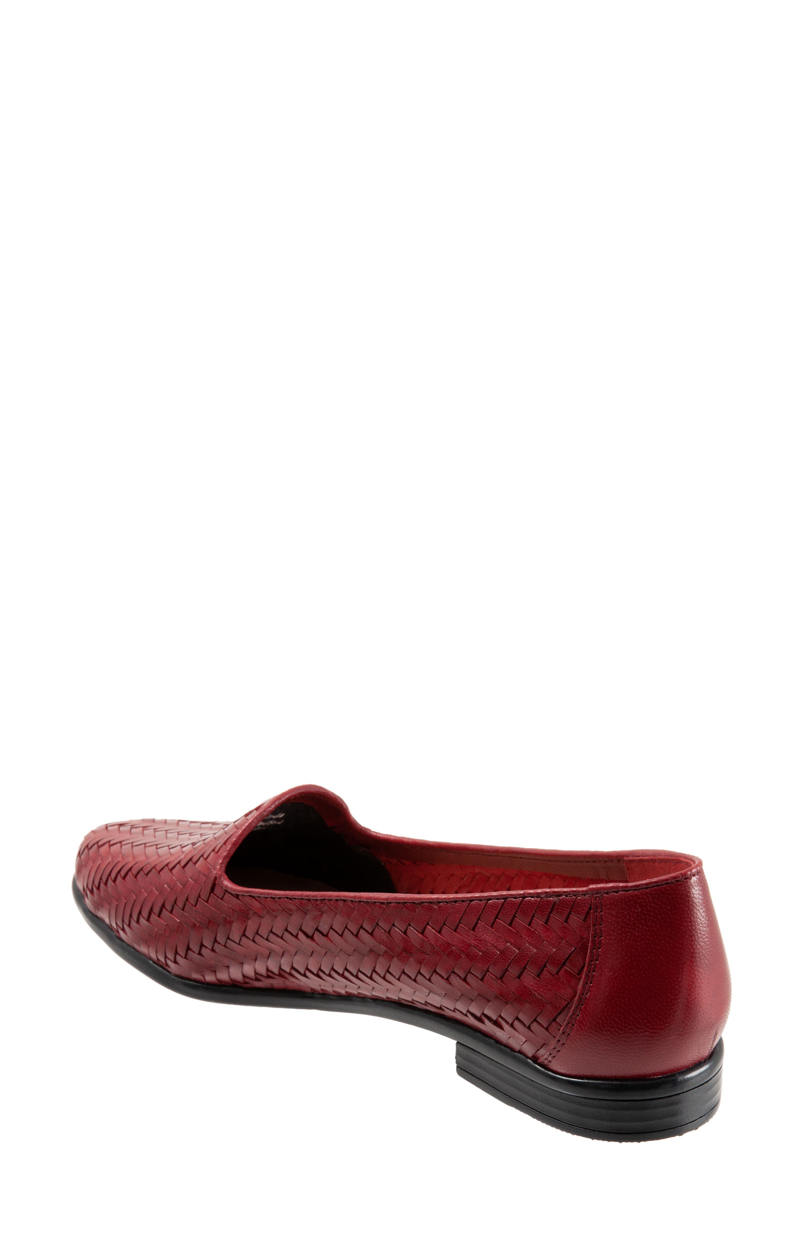 Liz III Flat, Alternate, color, RED LEATHER