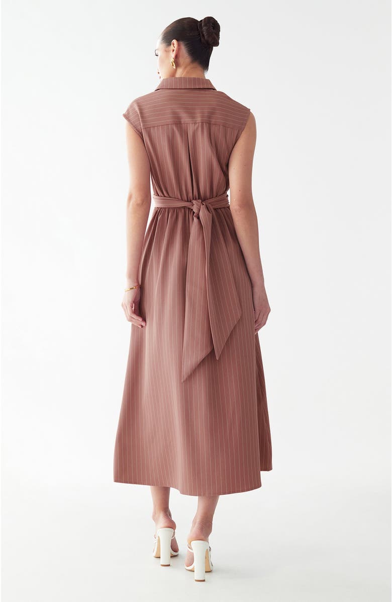 WILLA Gaia Midi Dress, Alternate, color, Pink Pinstripe