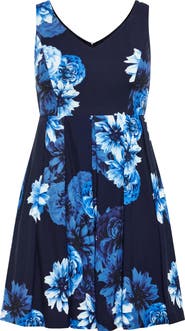 City Chic Ora Sleeveless Fit 
Flare Minidress