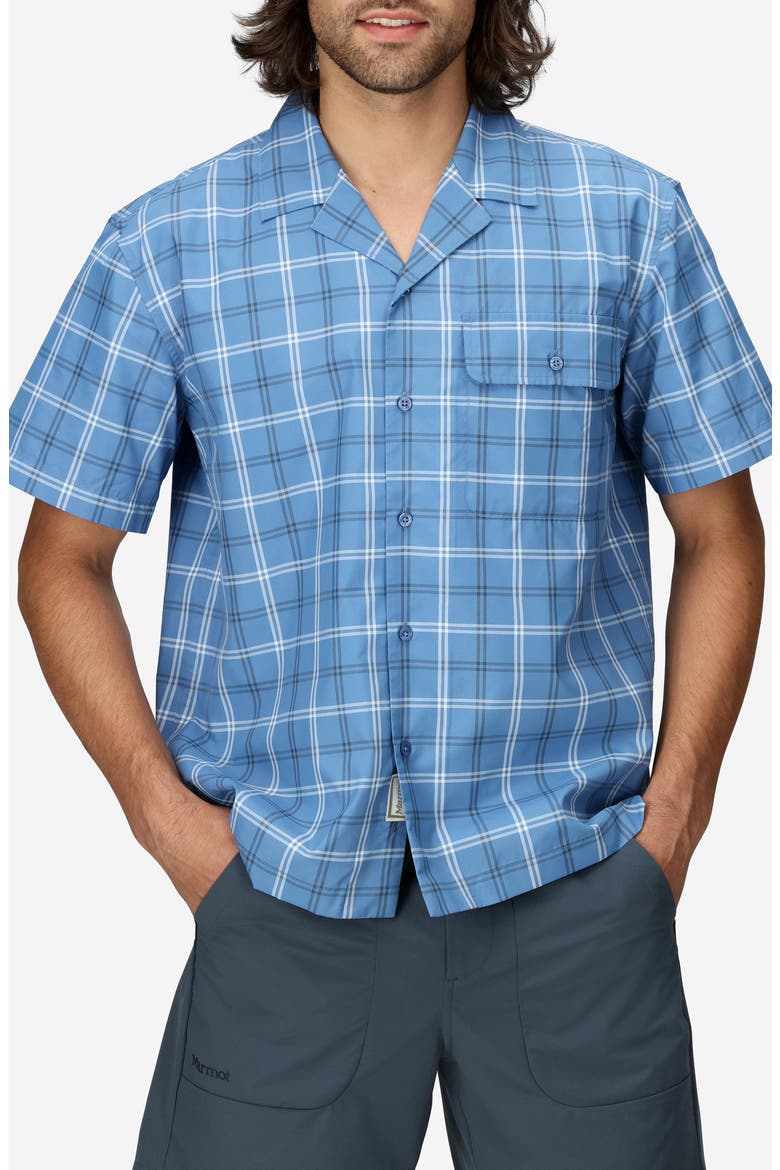 AirExchange SolarShield UPF Camp Shirt, Main, color, RAIN CLOUD WINDOWPANE