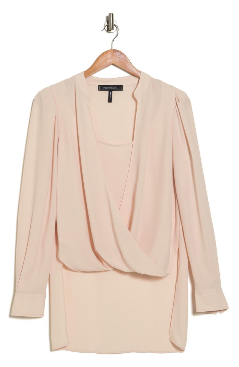 BCBGMAXAZRIA Bubble Hem Blouse, Alternate, color, 