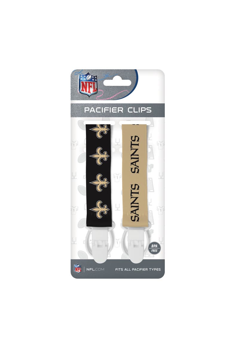 New Orleans Saints Pacifier Clip 2-Pack, Alternate, color, Multicolor