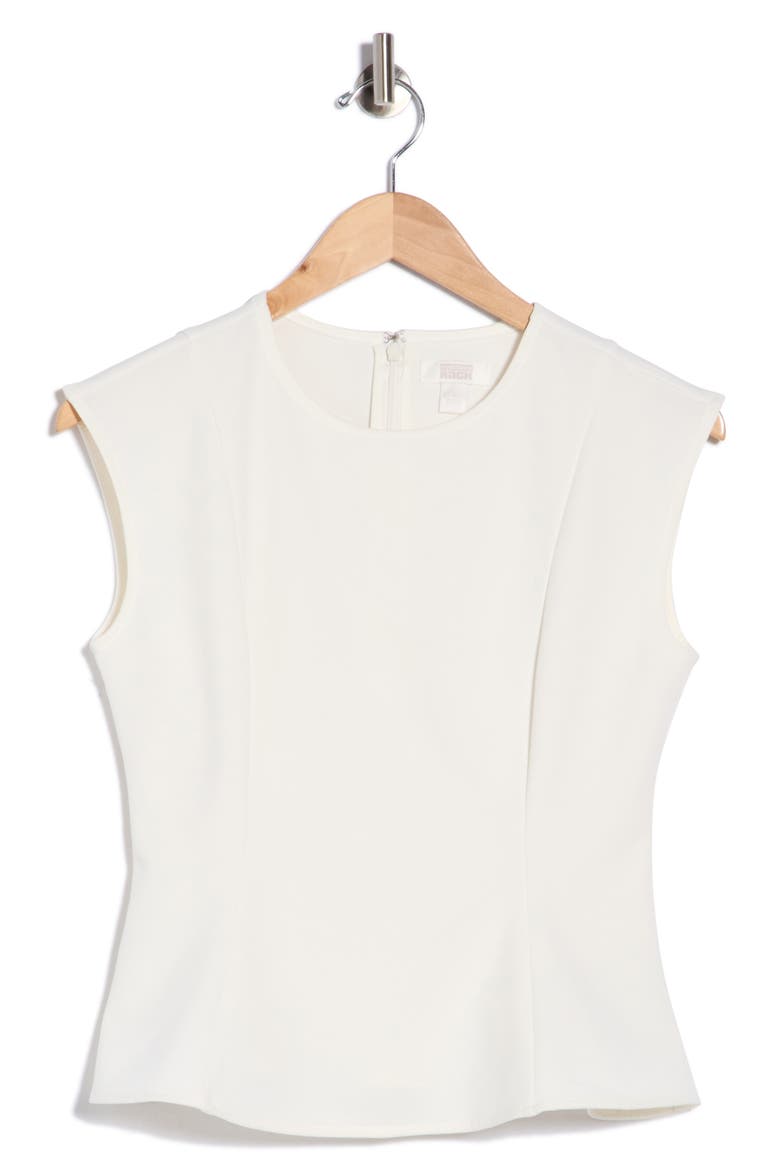 Seamed Peplum Top, Alternate, color, IVORY TOFU