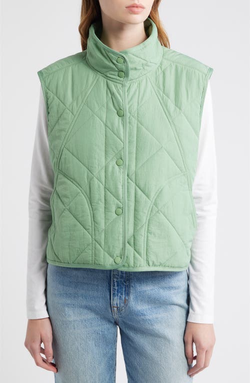 Thread & Supply Lightweight Puffer Vest In Green