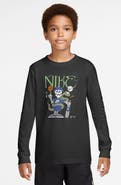 Nike Kids' Skeleton Logo Long Sleeve Graphic T-Shirt
