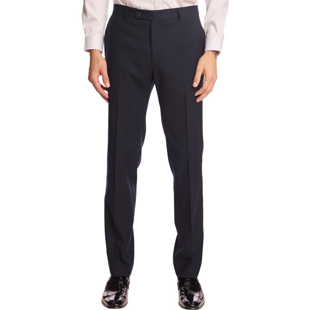 Paisley & Gray Downing Slim Fit Flat Front Dress Pants In Black